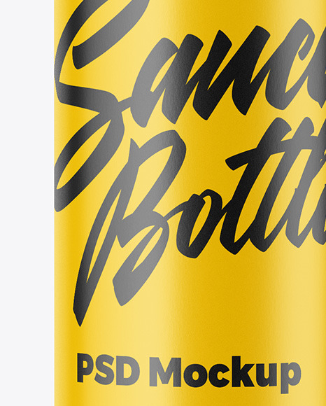 Bottle with Hot Sauce Mockup