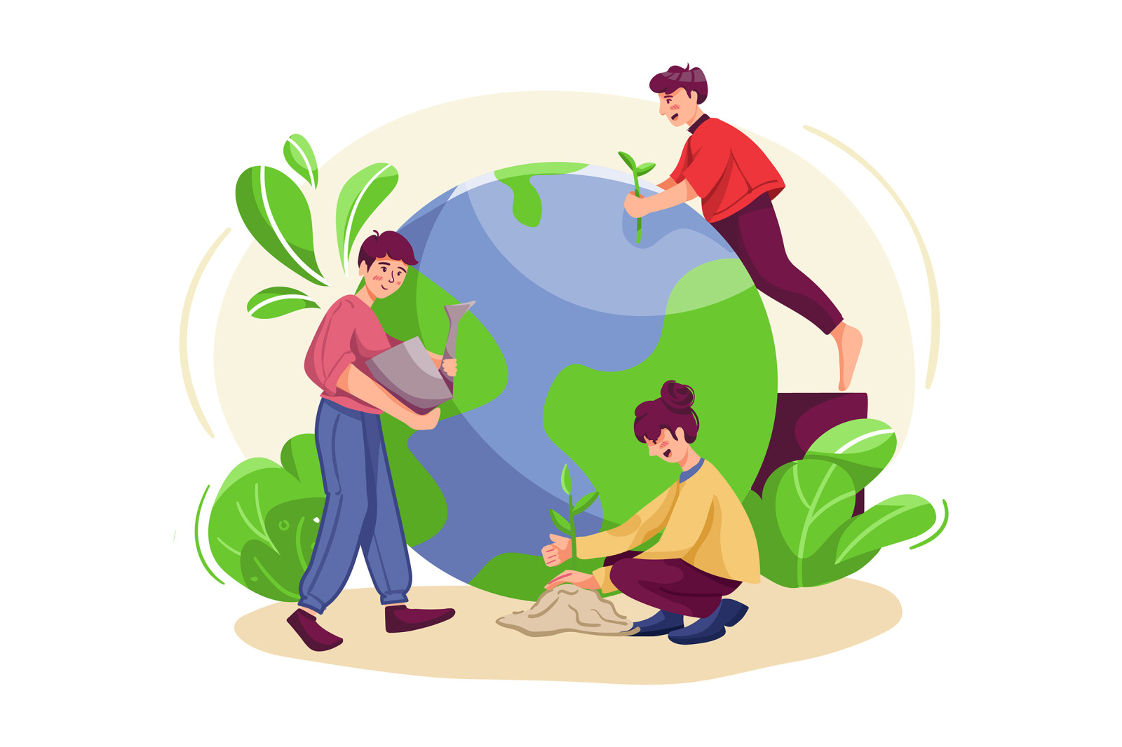 M263_ Mother Earth Day Illustrations M263_ Mother Earth Day Illustrations