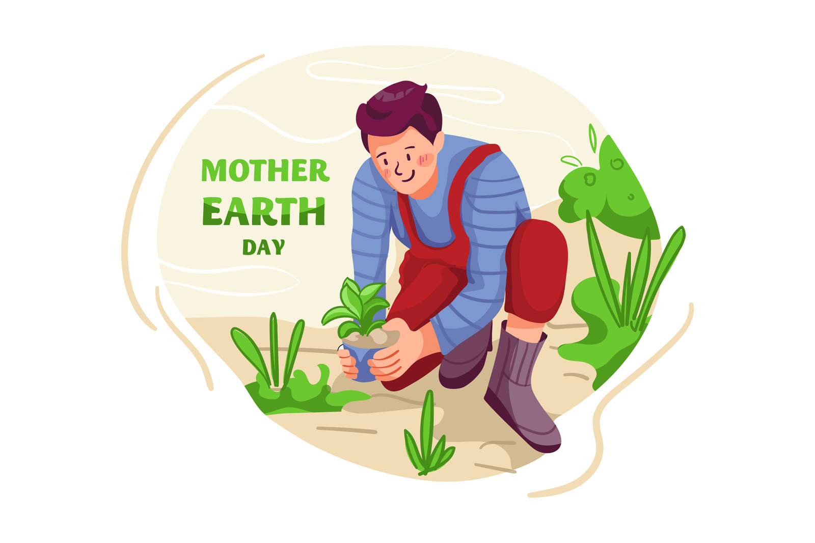 M263_ Mother Earth Day Illustrations M263_ Mother Earth Day Illustrations