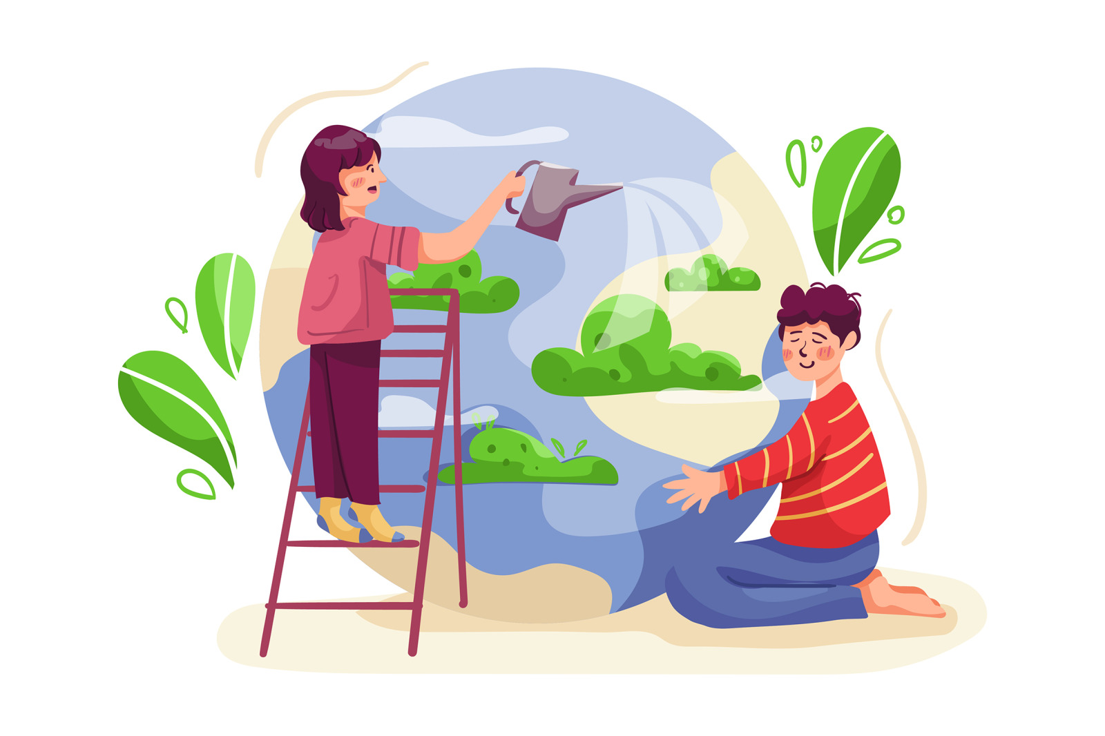 M263_ Mother Earth Day Illustrations M263_ Mother Earth Day Illustrations
