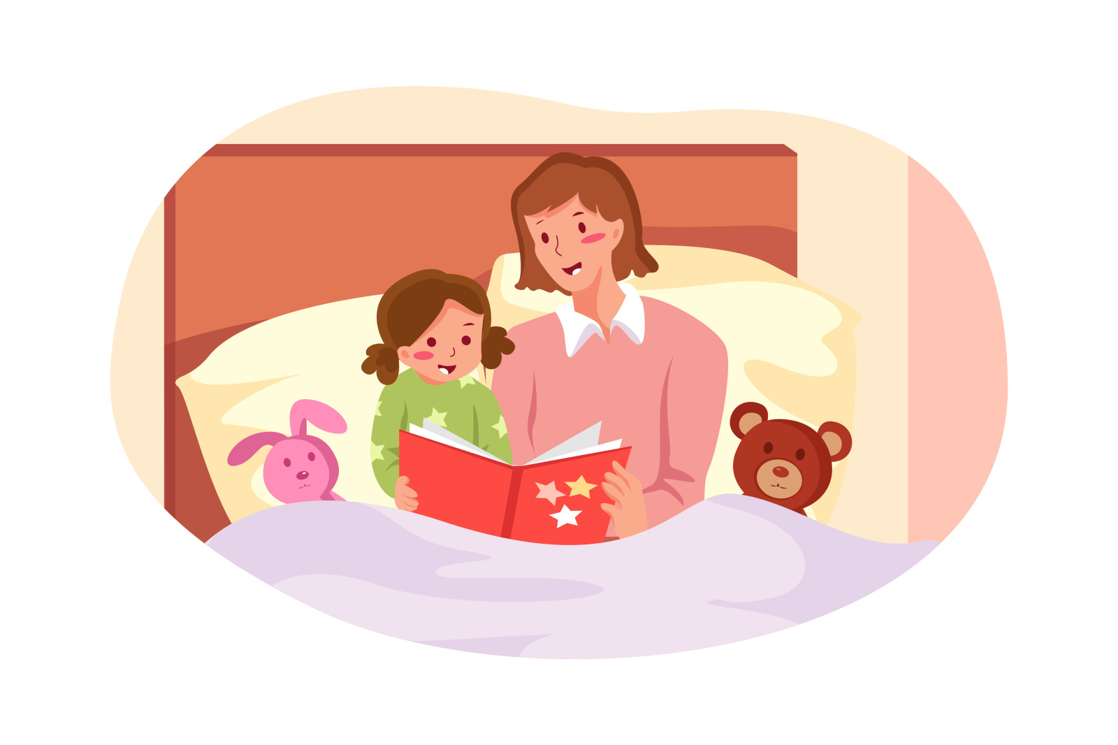 M271_ Mother with Kids Illustrations M271_ Mother with Kids Illustrations