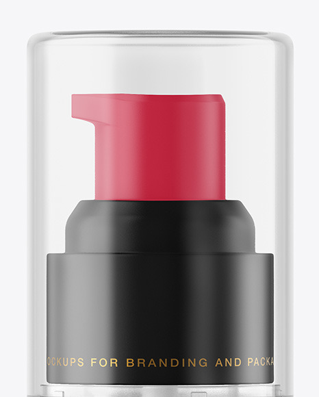 Clear Airless Pump Bottle Mockup Clear Airless Pump Bottle Mockup