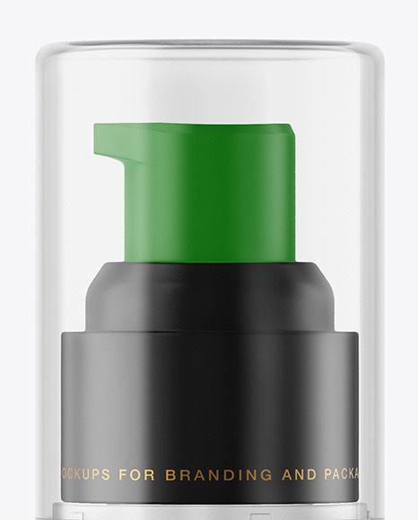 Frosted Airless Pump Bottle Mockup