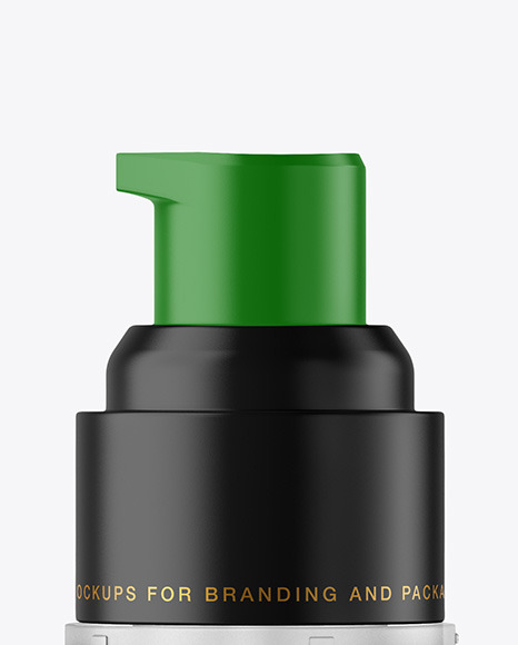 Frosted Airless Pump Bottle Mockup