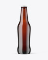 Dark Amber Glass Beer Bottle Mockup