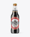Amber Glass Dark Beer Bottle Mockup