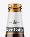 Amber Glass Dark Beer Bottle Mockup