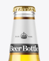 Clear Glass Lager Beer Bottle Mockup