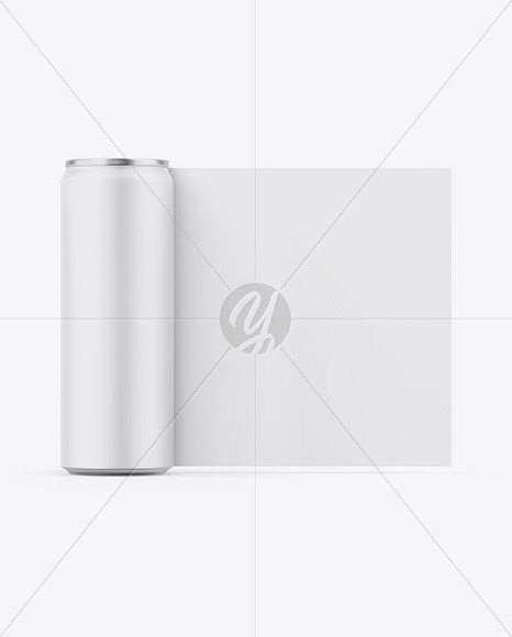 Glossy Metallic Can W/ Matte Finish Mockup Glossy Metallic Can W/ Matte Finish Mockup
