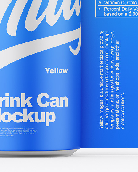 Glossy Metallic Can W/ Matte Finish Mockup Glossy Metallic Can W/ Matte Finish Mockup