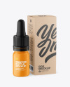 Matte Dropper Bottle w/ Kraft Box Mockup Matte Dropper Bottle w/ Kraft Box Mockup