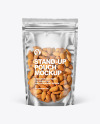 Clear Plastic Pouch w/ Almonds Mockup