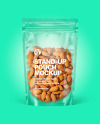 Clear Plastic Pouch w/ Almonds Mockup