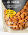 Clear Plastic Pouch w/ Almonds Mockup