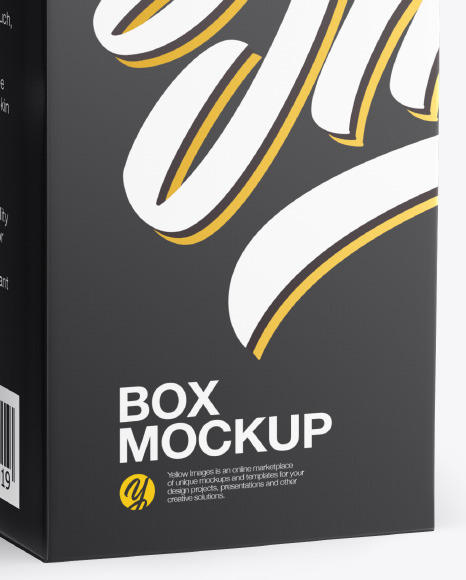 Amber Glass Dropper Bottle w/ Paper Box Mockup