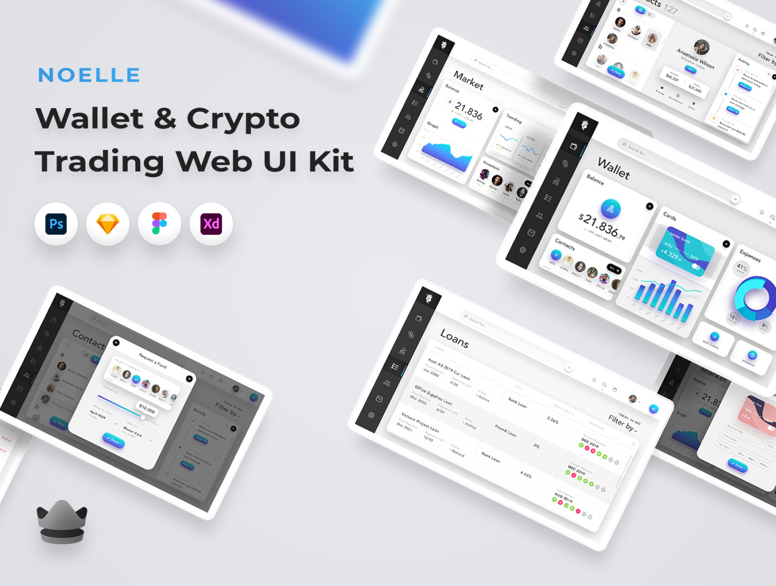 Noelle Web - Wallet &amp; Crypto App UI Kit