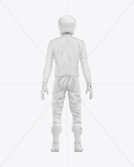 Motocross Racing Kit Mockup - Back View