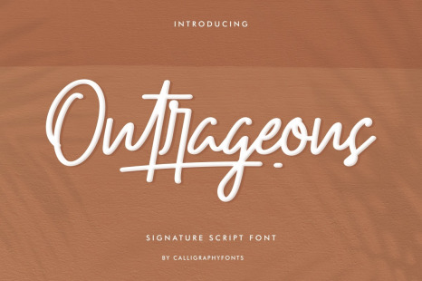 Outrageous Signature Script Font - Original