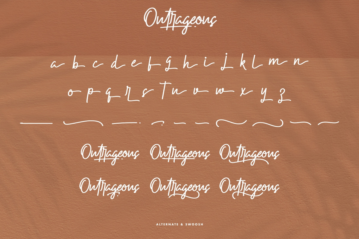 Outrageous Signature Script Font