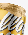 440ml Matte Metallic Drink Can w/ Foil Lid Mockup