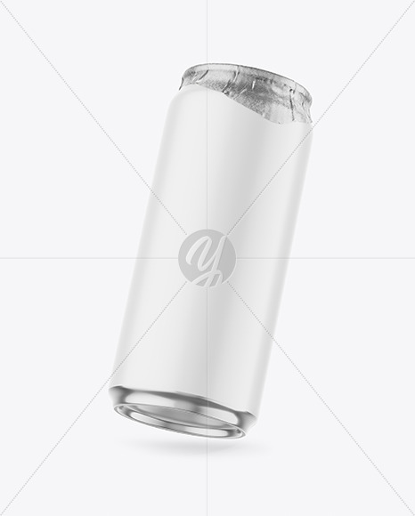 440ml Matte Drink Can w/ Foil Lid Mockup