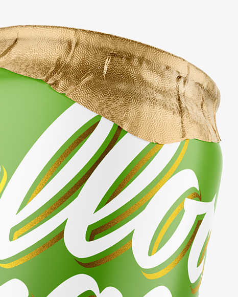 440ml Matte Drink Can w/ Foil Lid Mockup