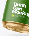 440ml Matte Drink Can w/ Foil Lid Mockup