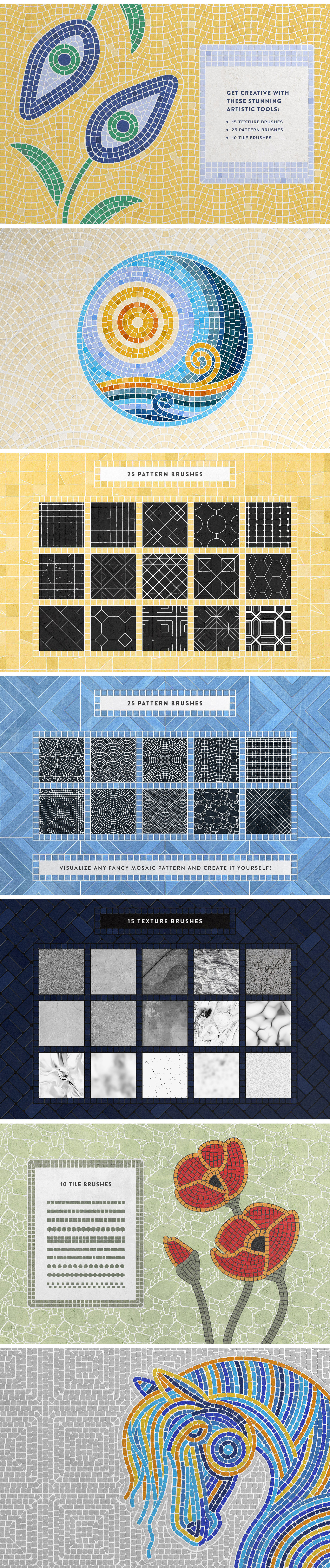 Mosaic Tile Procreate Brushes Mosaic Tile Procreate Brushes