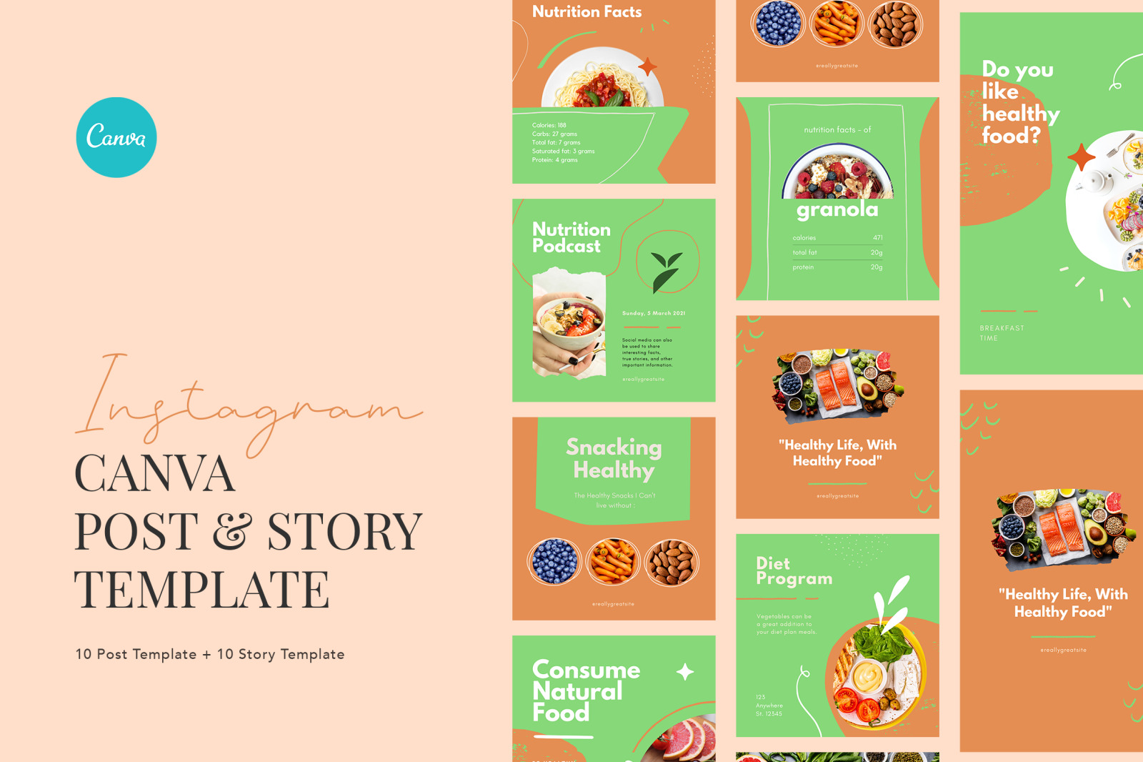 Food Nutrition Facts Instagram Canva Food Nutrition Facts Instagram Canva
