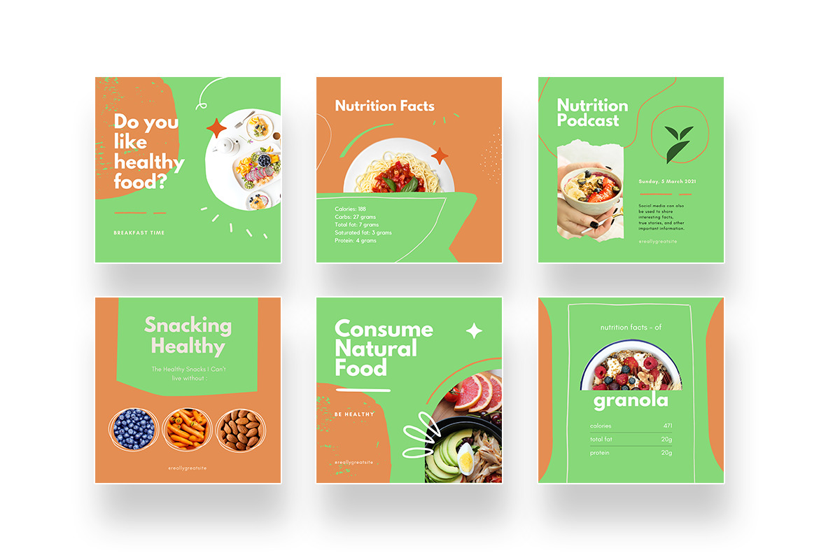 Food Nutrition Facts Instagram Canva