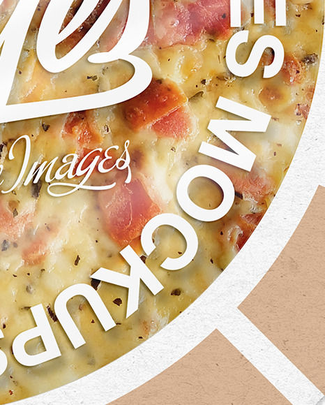 Kraft Paper Pizza Box Mockup