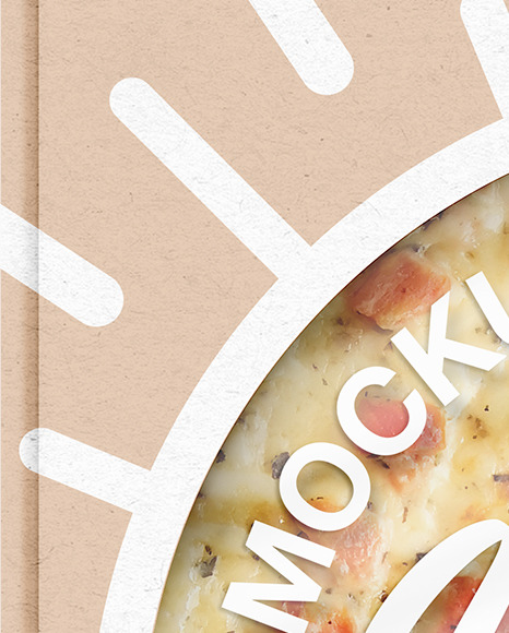 Kraft Paper Pizza Box Mockup