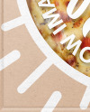 Kraft Paper Pizza Box Mockup