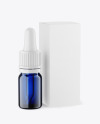 Blue Glass Dropper Bottle w/ Box Mockup