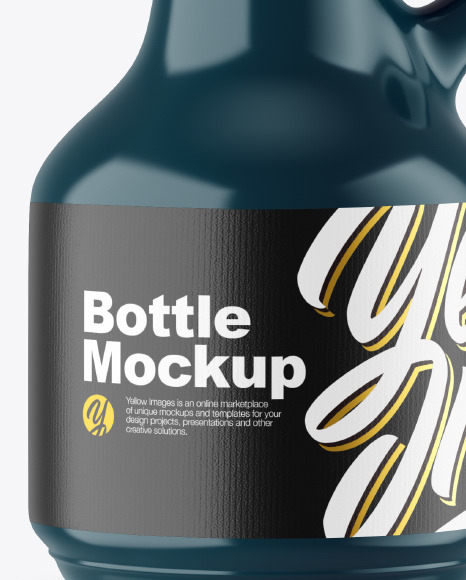 Glossy Ceramic Bottle Mockup