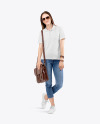 Woman in a Polo T-Shirt Mockup