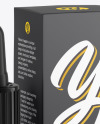 Dark Amber Glass Dropper Bottle w/ Box Mockup