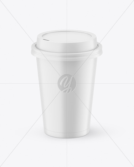 Matte Paper Coffee Cup Mockup