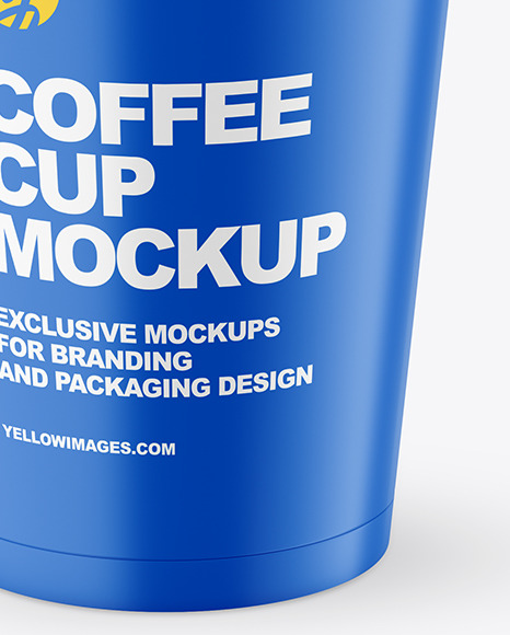 Matte Paper Coffee Cup Mockup