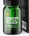Green Glass Dropper Bottle w/ Box Mockup