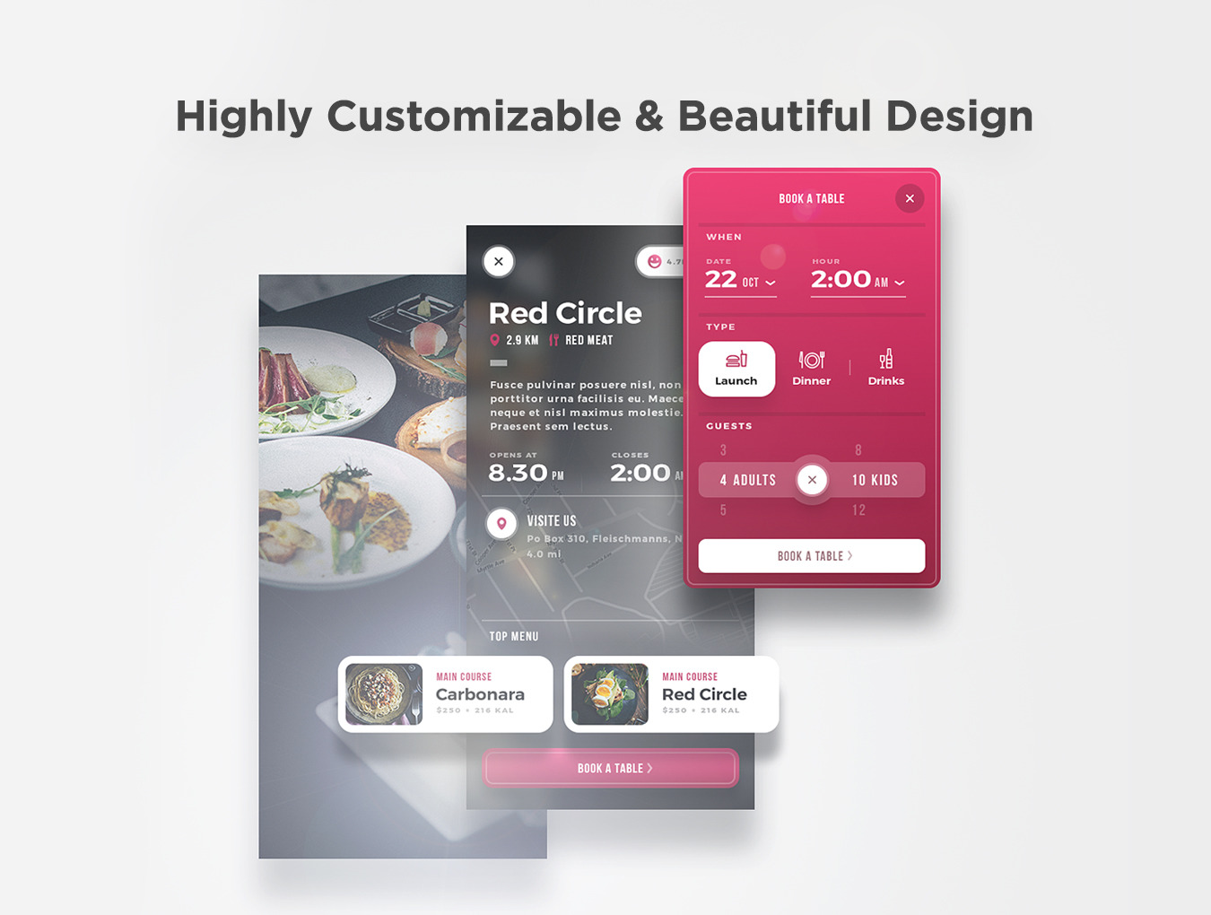 Scarlett - Tasteful Restaurant App UI Kit Scarlett - Tasteful Restaurant App UI Kit