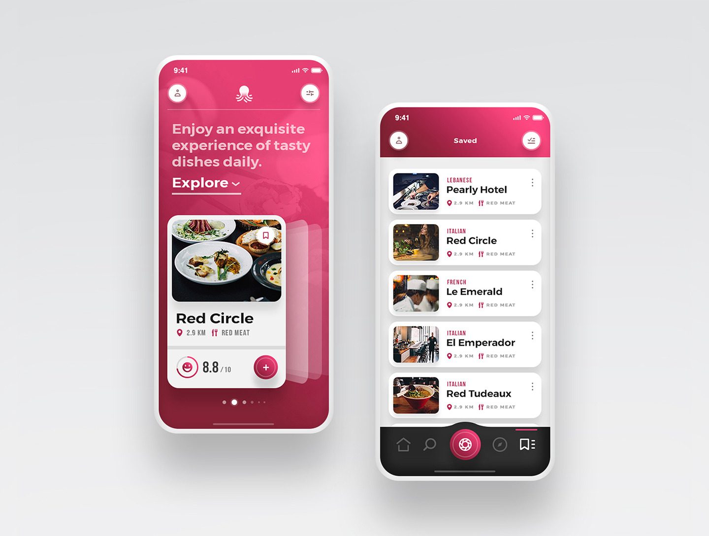 Scarlett - Tasteful Restaurant App UI Kit Scarlett - Tasteful Restaurant App UI Kit