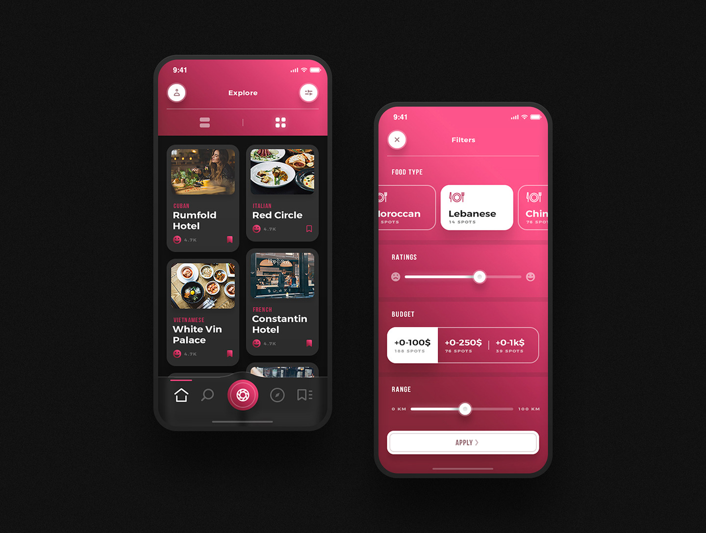 Scarlett - Tasteful Restaurant App UI Kit Scarlett - Tasteful Restaurant App UI Kit