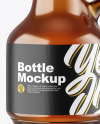 Amber Glass Bottle Mockup Amber Glass Bottle Mockup