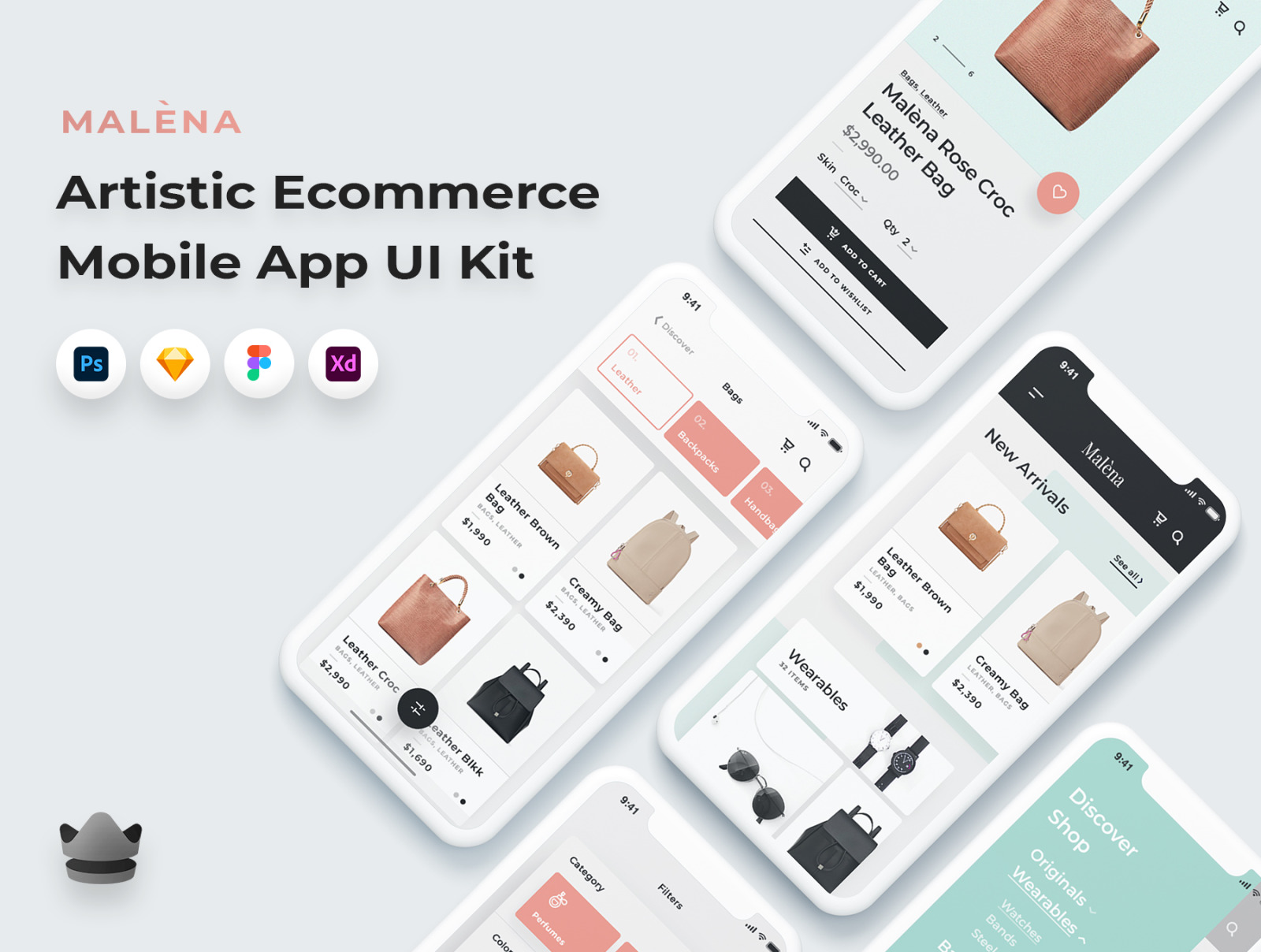 Malèna - Elegant E-commerce App UI Kit Malèna - Elegant E-commerce App UI Kit