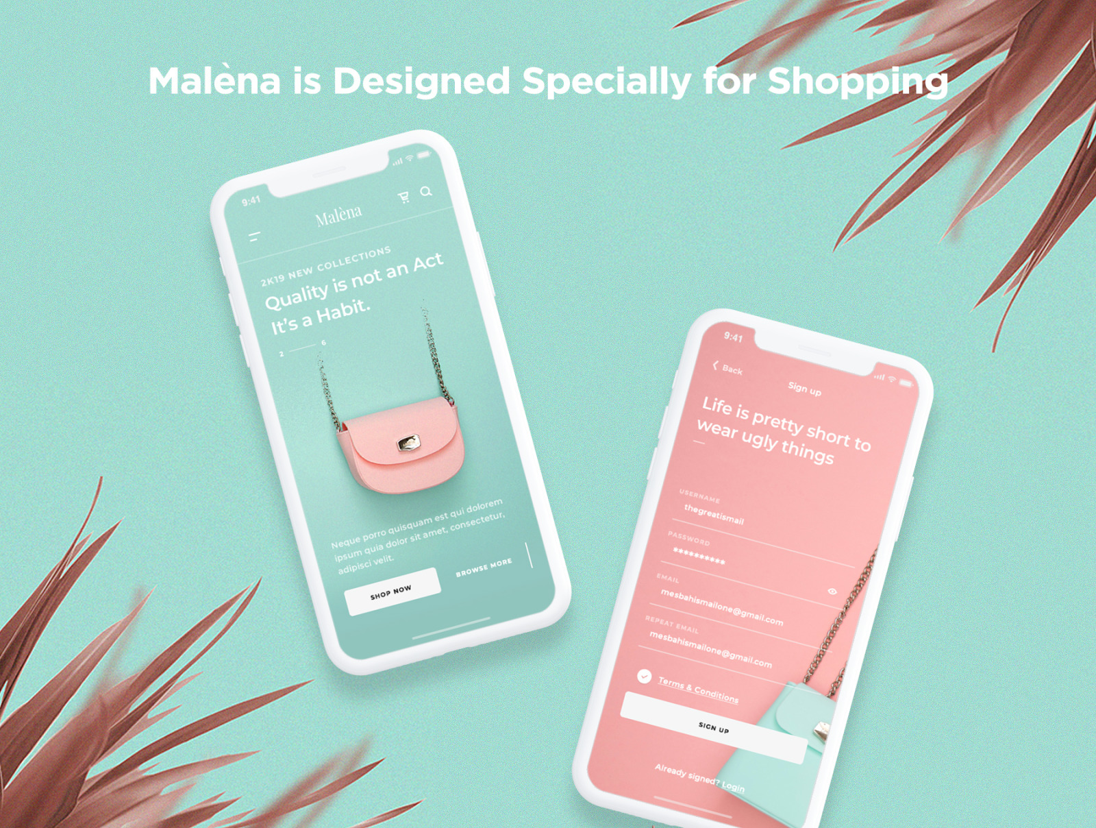 Malèna - Elegant E-commerce App UI Kit