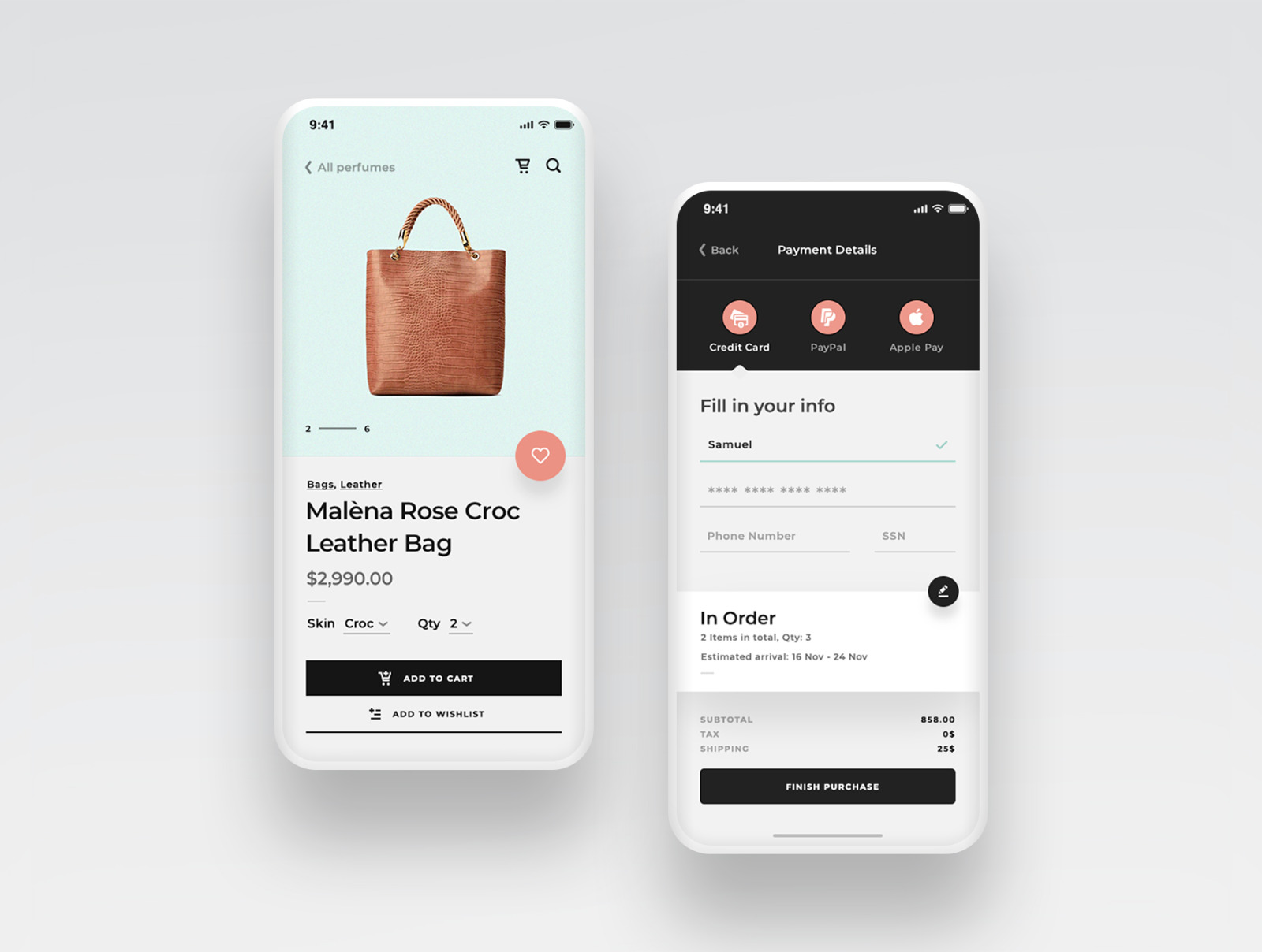 Malèna - Elegant E-commerce App UI Kit