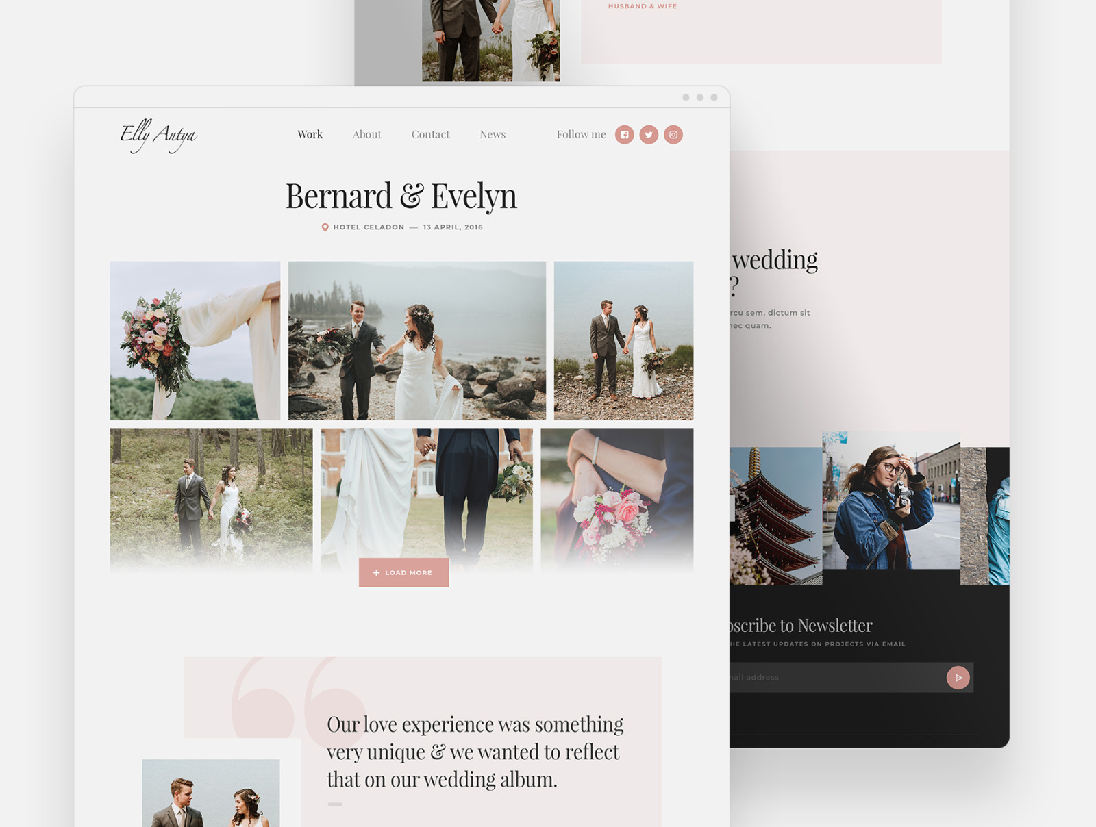 Zurich - Wedding Photography Website Template