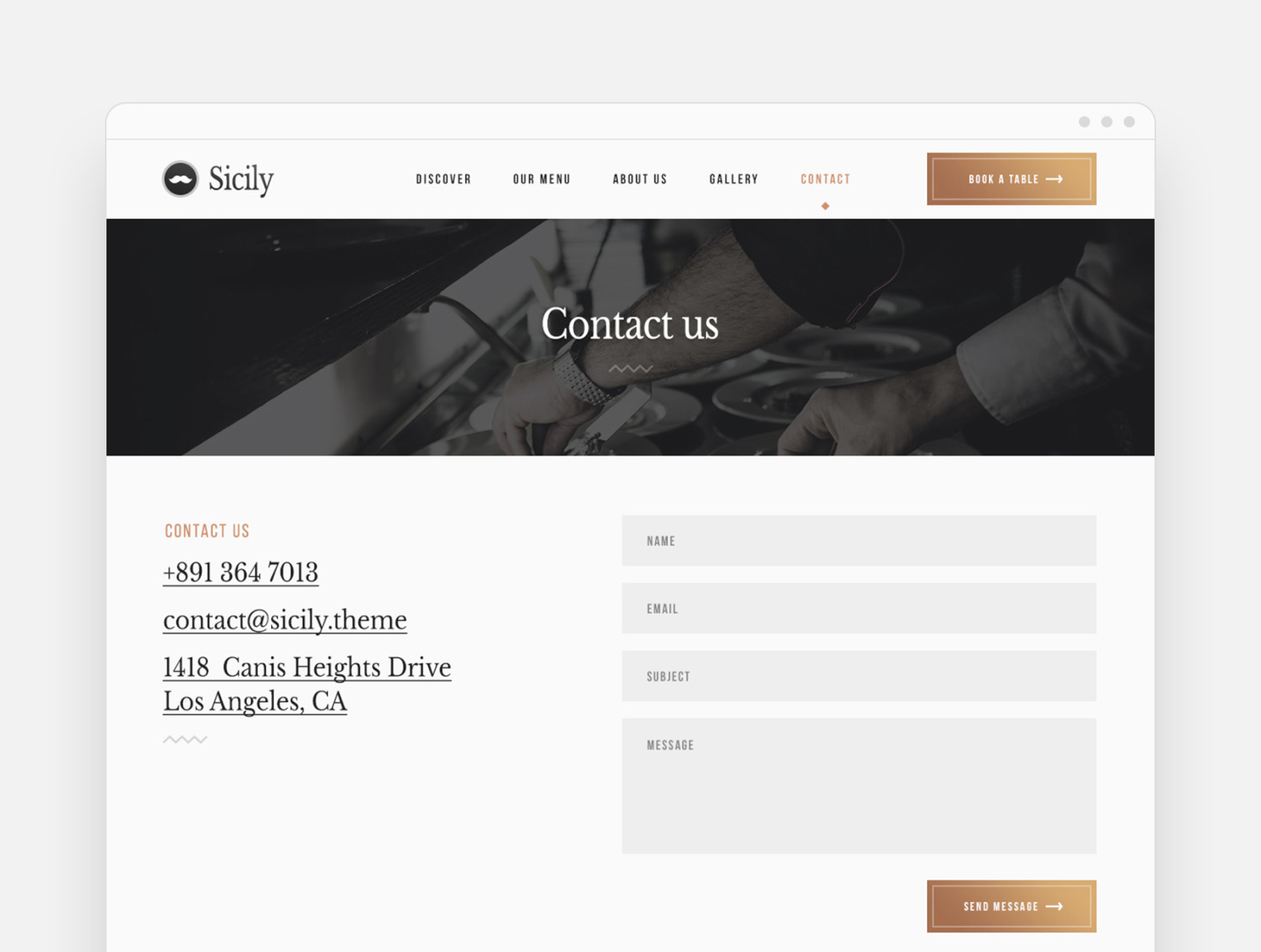 Sicily - Restaurant Website Template Sicily - Restaurant Website Template