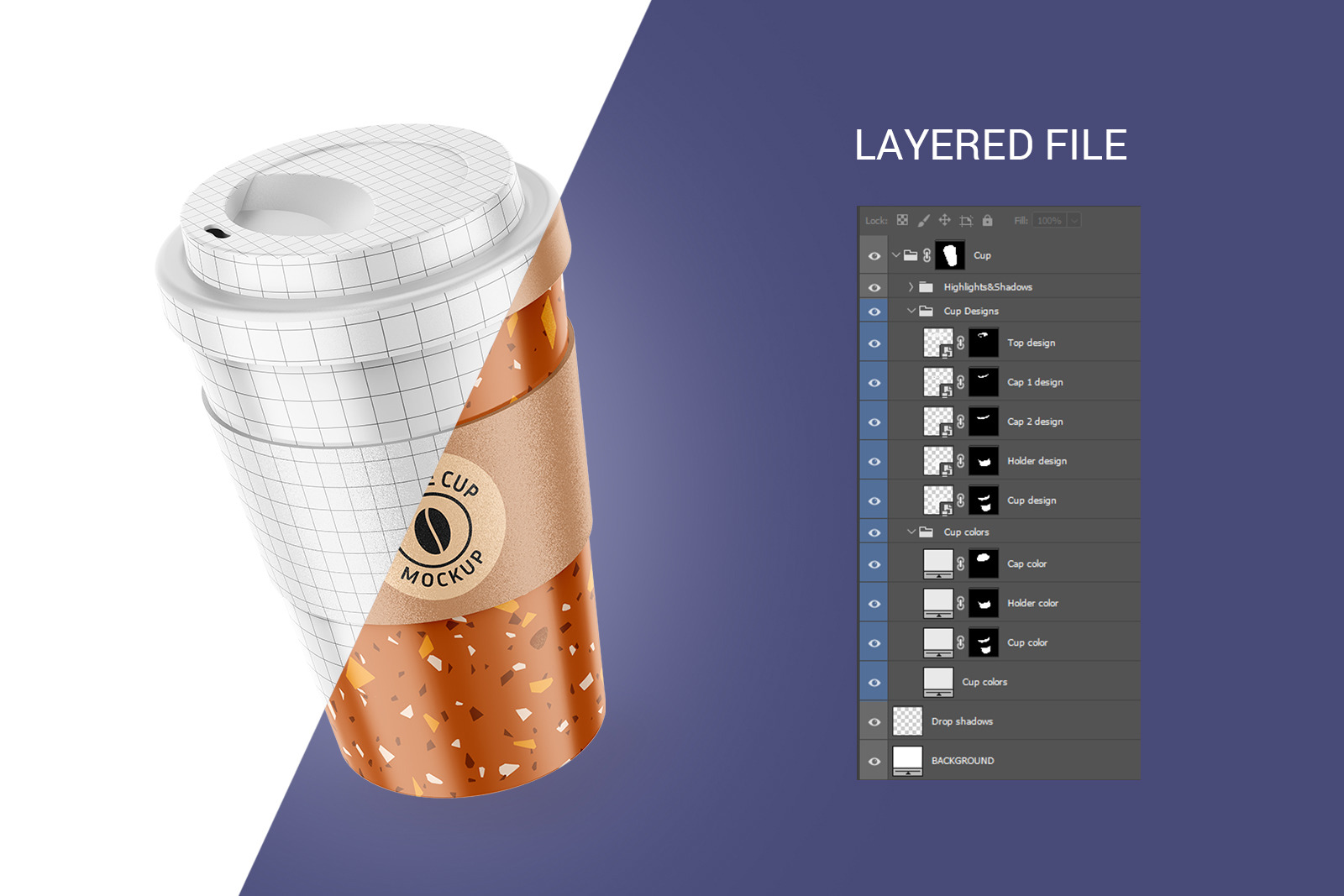 Reusable Coffee Cups Mockup Set